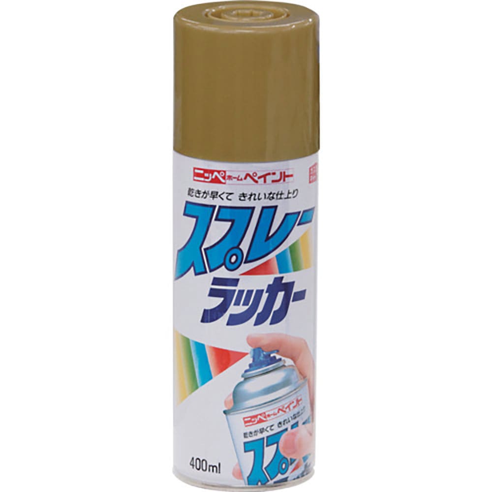 ニッぺ　スプレーラッカー　４００ｍｌ　金（ゴールド）　ＨＰＳ０Ｙ０　４．９７６１２４２５２８ｅ＋１＿