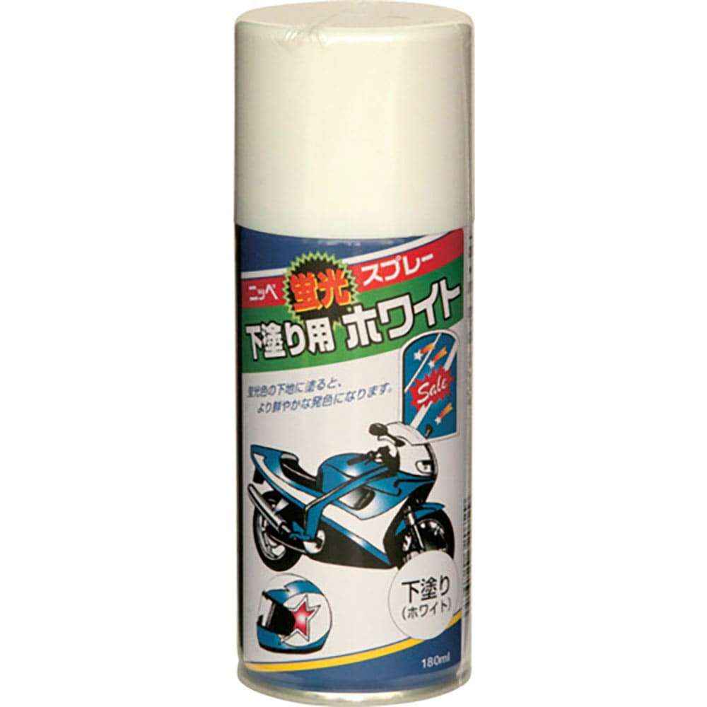 ニッぺ　蛍光スプレー　１８０ｍｌ　下塗り用ホワイト　ＨＷＱ０１１－１８０　４．９７６１２４３２０７＿