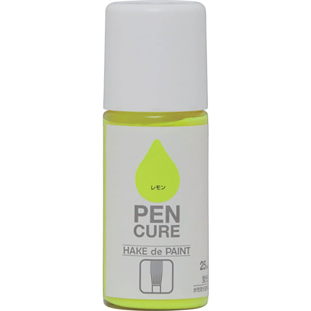 ニッぺ　ペンキュア　ＨＡＫＥ　ｄｅ　ＰＡＩＮＴ　蛍光　２５ｍｌ　レモン　１９０Ｋ０２８　４．９７６＿