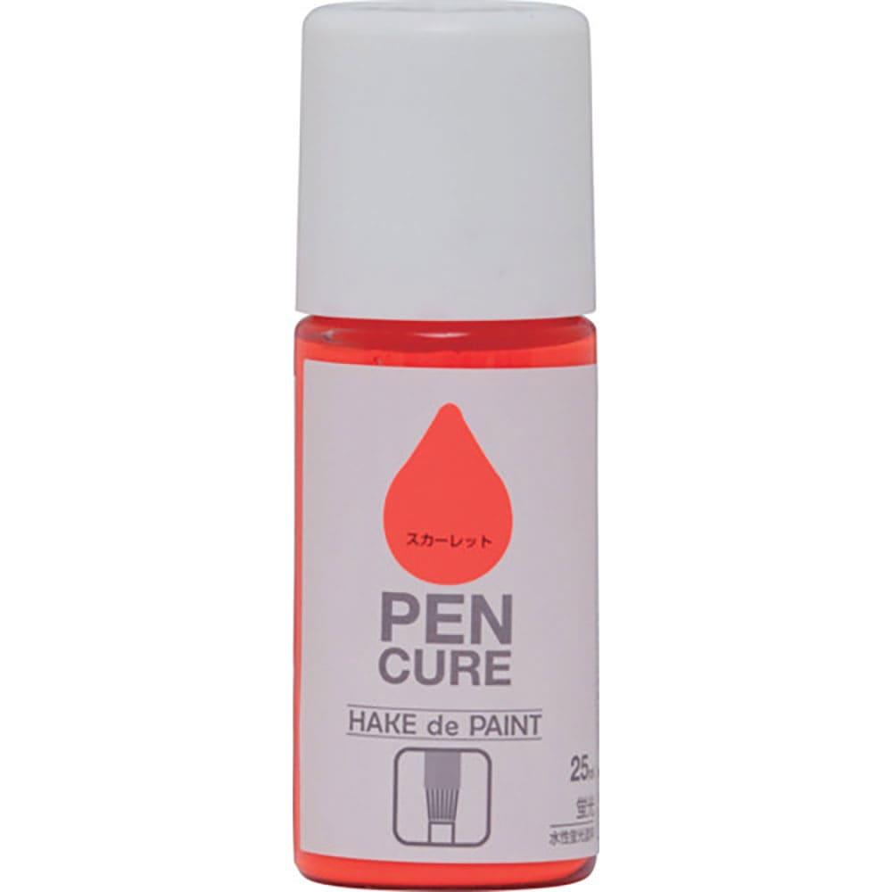 ニッぺ　ペンキュア　ＨＡＫＥ　ｄｅ　ＰＡＩＮＴ　蛍光　２５ｍｌ　スカーレット　１９０Ｋ０２９　４．＿