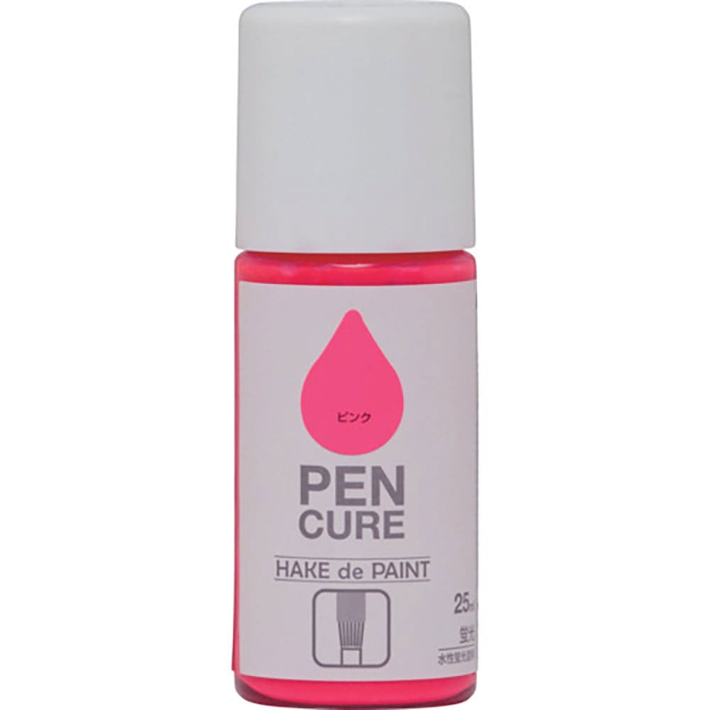 ニッぺ　ペンキュア　ＨＡＫＥ　ｄｅ　ＰＡＩＮＴ　蛍光　２５ｍｌ　ピンク　１９０Ｋ０３０　４．９７６＿
