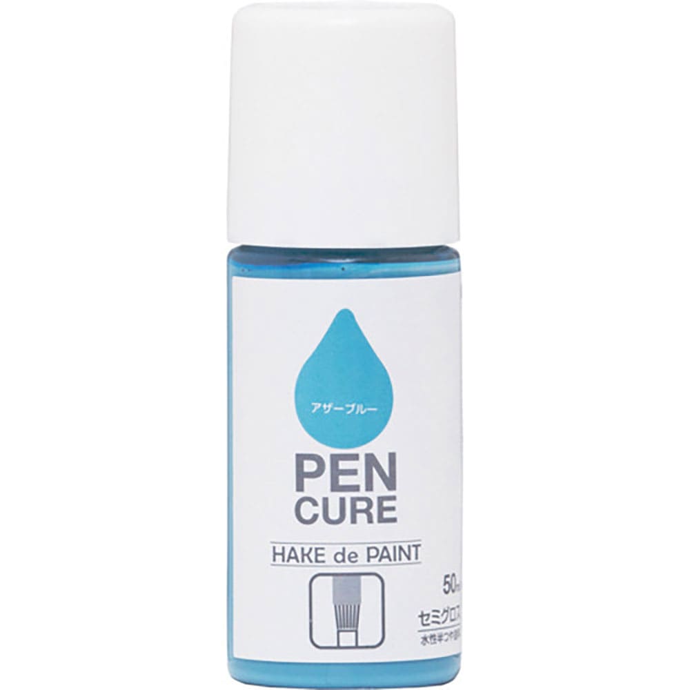 ニッぺ　ペンキュア　ＨＡＫＥ　ｄｅ　ＰＡＩＮＴ　セミグロス　５０ｍｌ　アザーブルー　１９００５７－＿