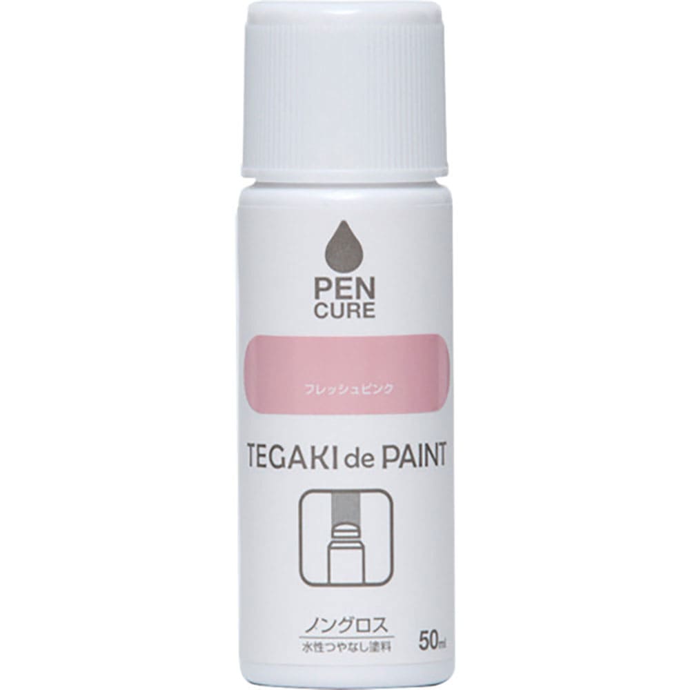 ニッぺ　ペンキュア　ＴＥＧＡＫＩ　ｄｅ　ＰＡＩＮＴ　ノングロス　５０ｍｌ　フレッシュピンク　１９１＿