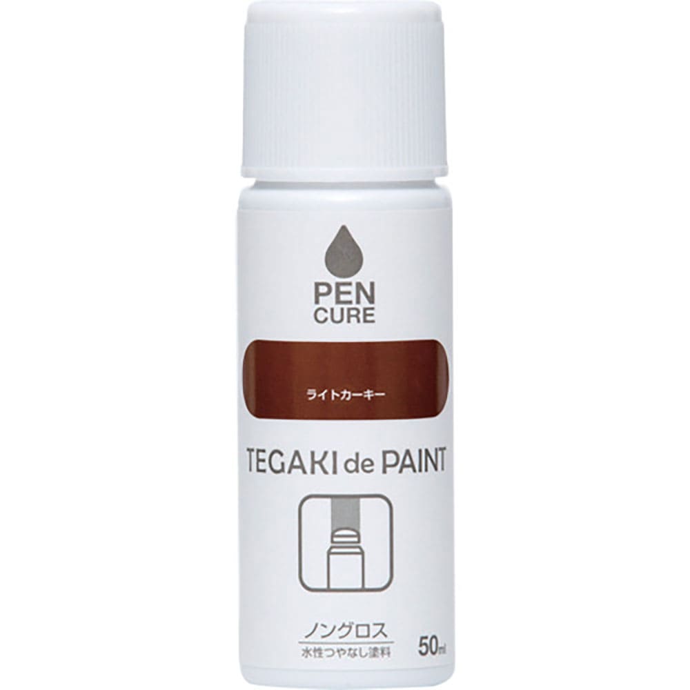 ニッぺ　ペンキュア　ＴＥＧＡＫＩ　ｄｅ　ＰＡＩＮＴ　ノングロス　５０ｍｌ　ライトカーキー　１９１０＿