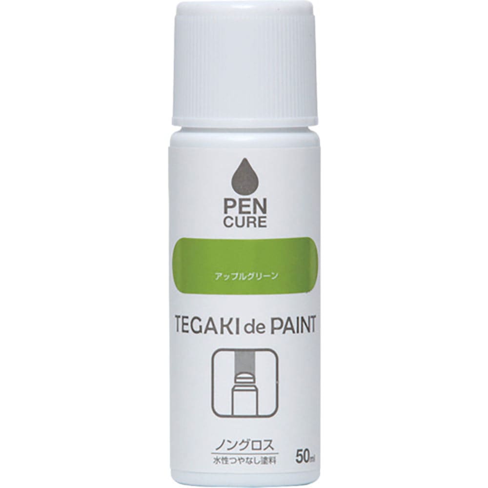 ニッぺ　ペンキュア　ＴＥＧＡＫＩ　ｄｅ　ＰＡＩＮＴ　ノングロス　５０ｍｌ　アップルグリーン　１９１＿