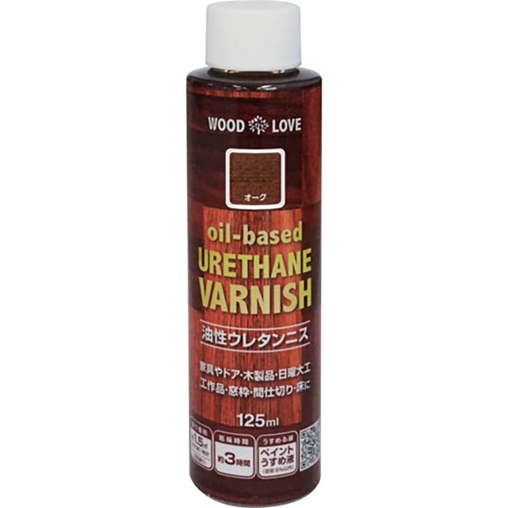 ニッぺ　油性ウレタンニス　１２５ｍｌ　オーク　３００Ｎ０４３－１２５　４．９７６１２４５１６３ｅ＋＿