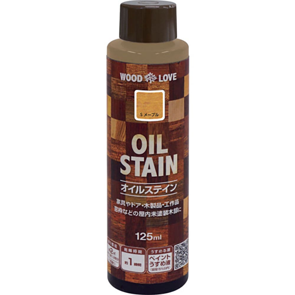 ニッぺ　油性オイルステイン　１２５ｍｌ　Ｓメープル　３００Ｎ０６１－１２５　４．９７６１２４５１７＿