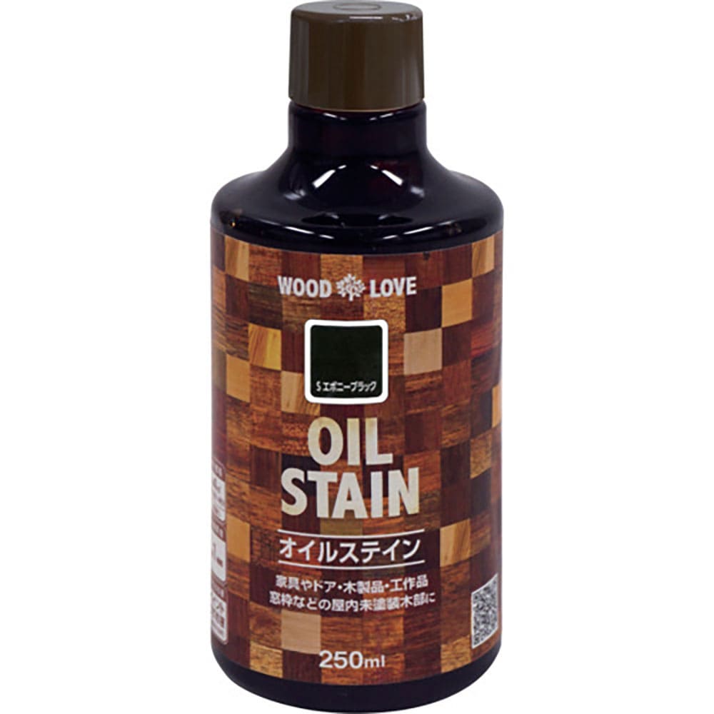 ニッぺ　油性オイルステイン　２５０ｍｌ　Ｓエボニーブラック　３００Ｎ０６５－２５０　４．９７６１２＿