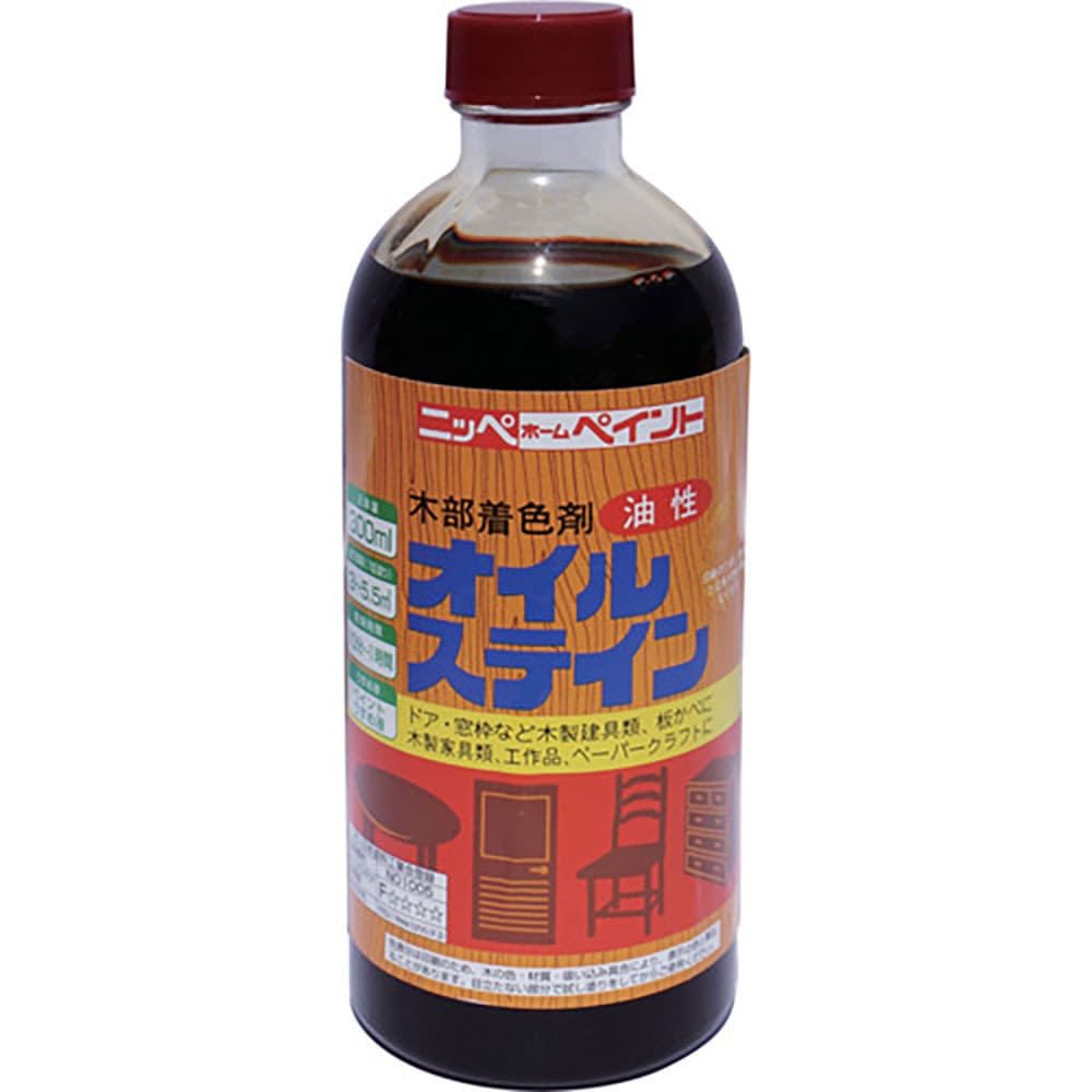 ニッぺ　油性オイルステイン　３００ｍｌ　マホガニ　ＨＰＢ０ＱＨ－３００　４．９７６１２４５２０２ｅ＿