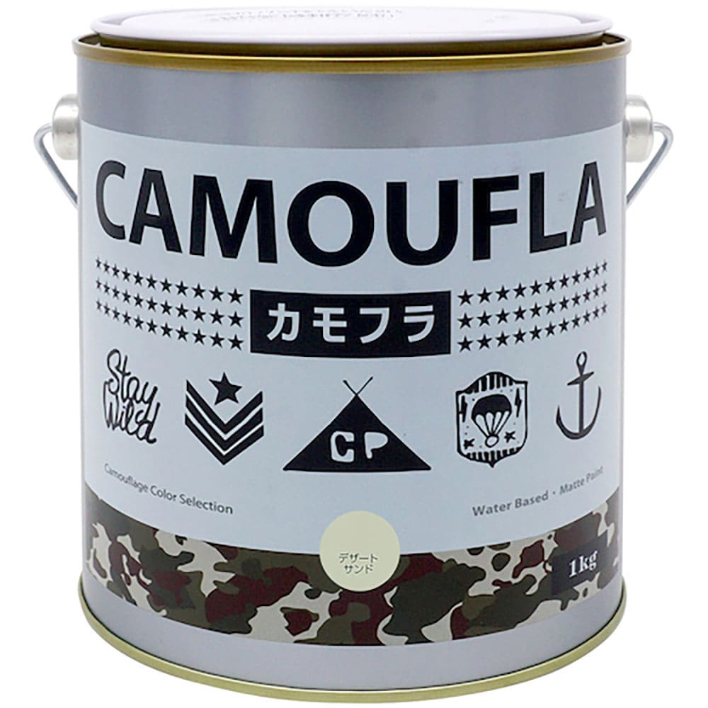 ニッぺ　水性塗料　カモフラ－ＣＡＭＯＵＦＬＡ－　デザートサンド１ＫＧ　　４．９７６１２４８７６８ｅ＿