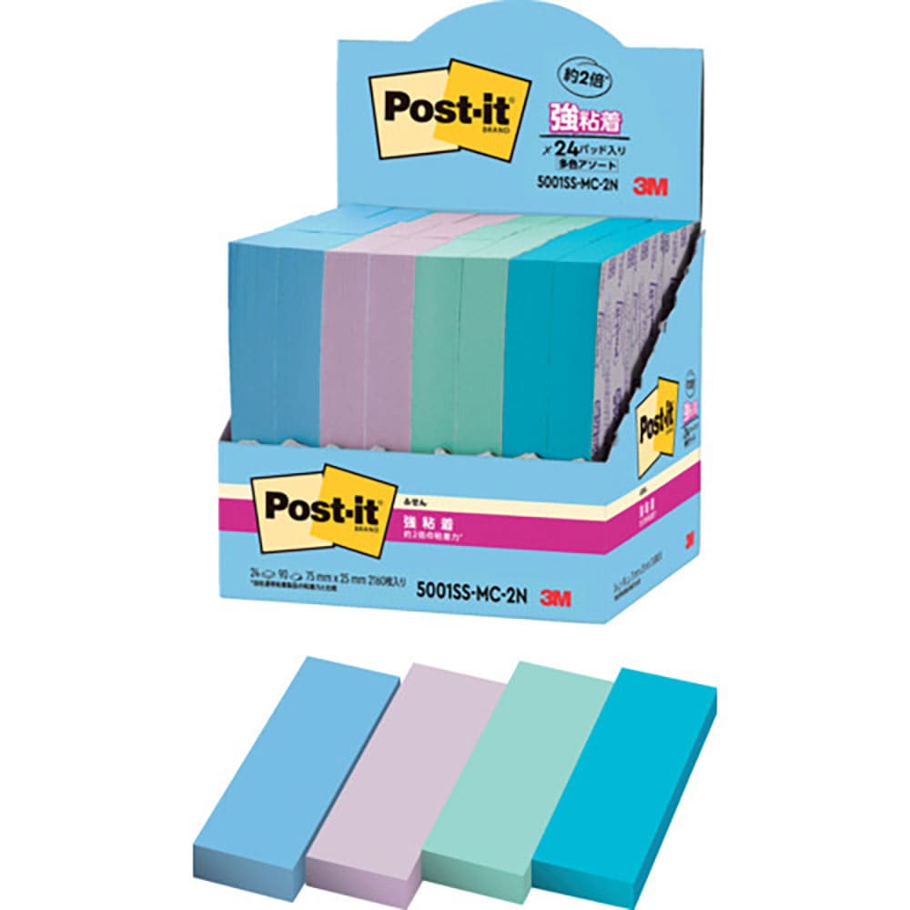 ３Ｍ　ポスト・イット　強粘着ふせん　マルチカラー２　増量パック　５００１ＳＳ－ＭＣ－２Ｎ＿
