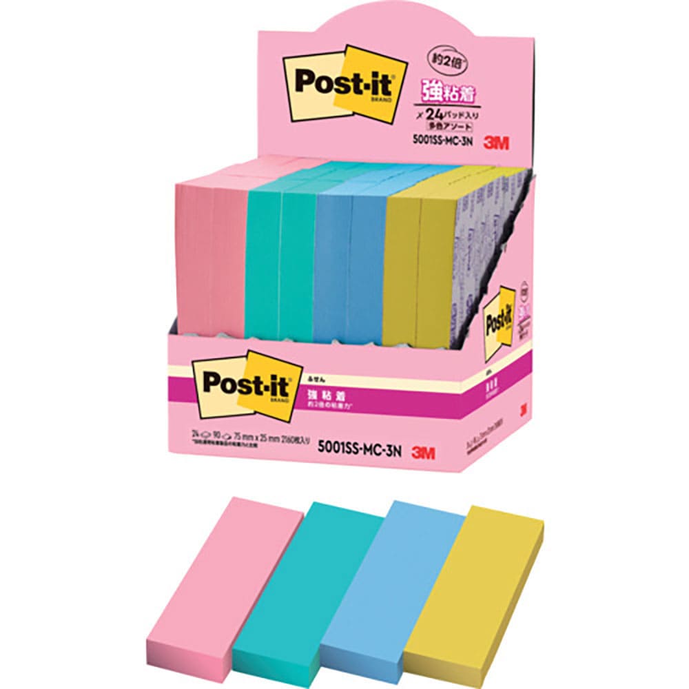 ３Ｍ　ポスト・イット　強粘着ふせん　マルチカラー３　増量パック　５００１ＳＳ－ＭＣ－３Ｎ＿