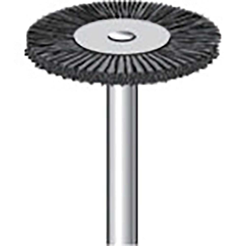 ナカニシ　毛ブラシ　ハード　馬毛　１０本入　ホイール型　φ２０×１×軸φ３　５０１３３＿