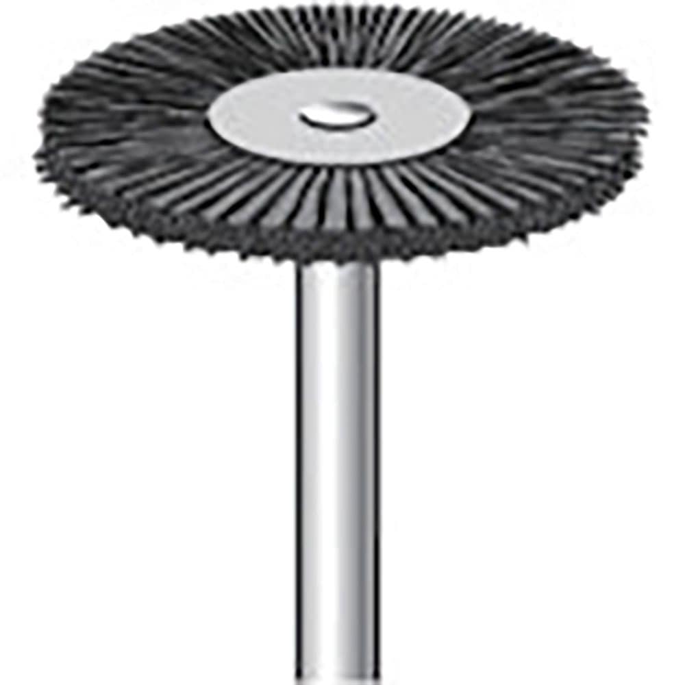 ナカニシ　毛ブラシ　ハード　馬毛　１０本入　ホイール型　φ２３×１×軸φ３　５０１３４＿