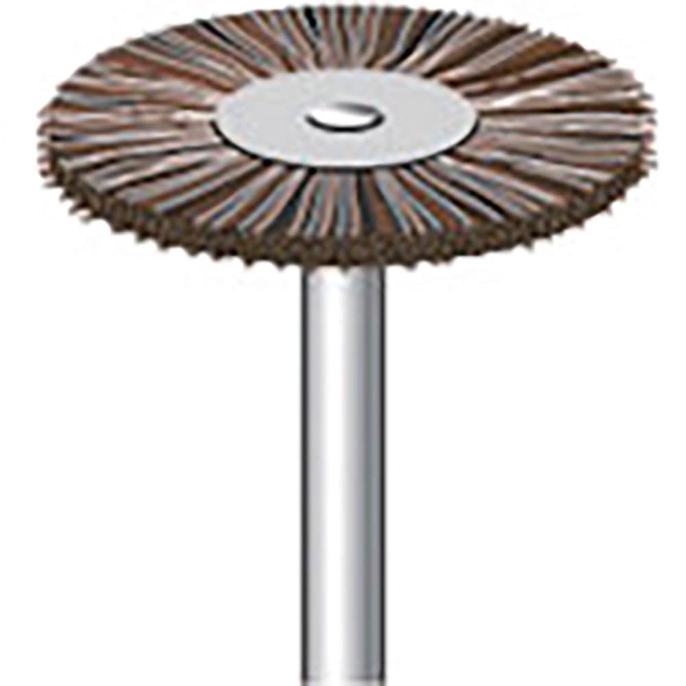 ナカニシ　毛ブラシ　ミディアムソフト　馬毛　１０本入　ホイール型　φ２３×１×軸φ３　５０１５４＿