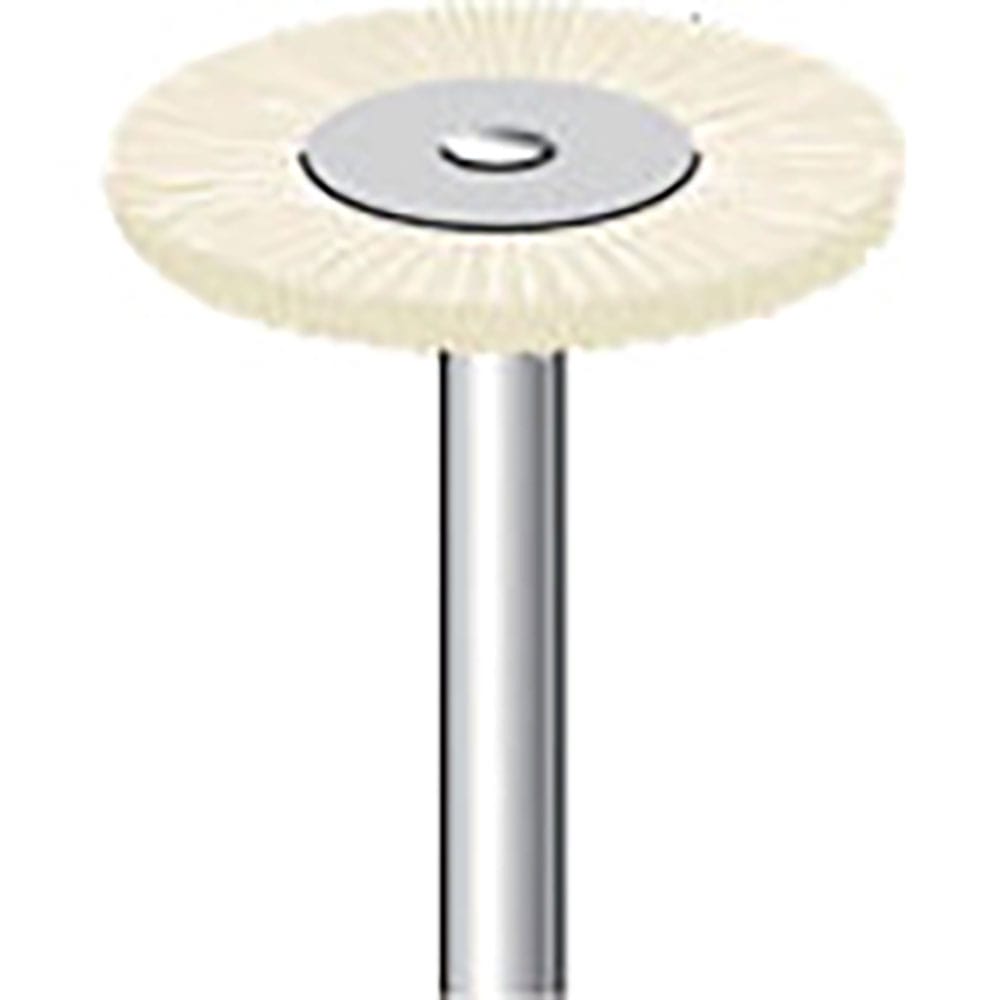 ナカニシ　毛ブラシ　ソフト　山羊毛　１０本入　ホイール型　φ２０×１×軸φ３　５０１７３＿