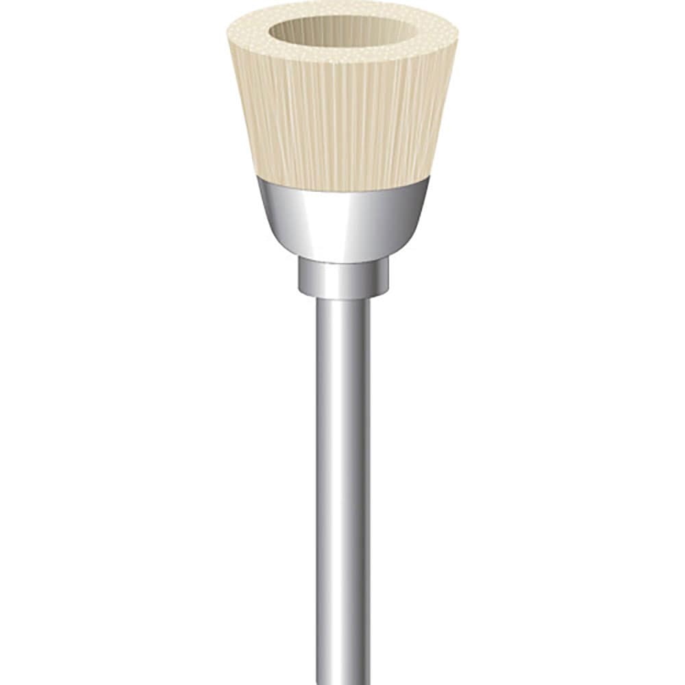 ナカニシ　毛ブラシ　ハード　豚毛　１０本入　カップ型　φ１３×８×軸φ３　５０２５５＿