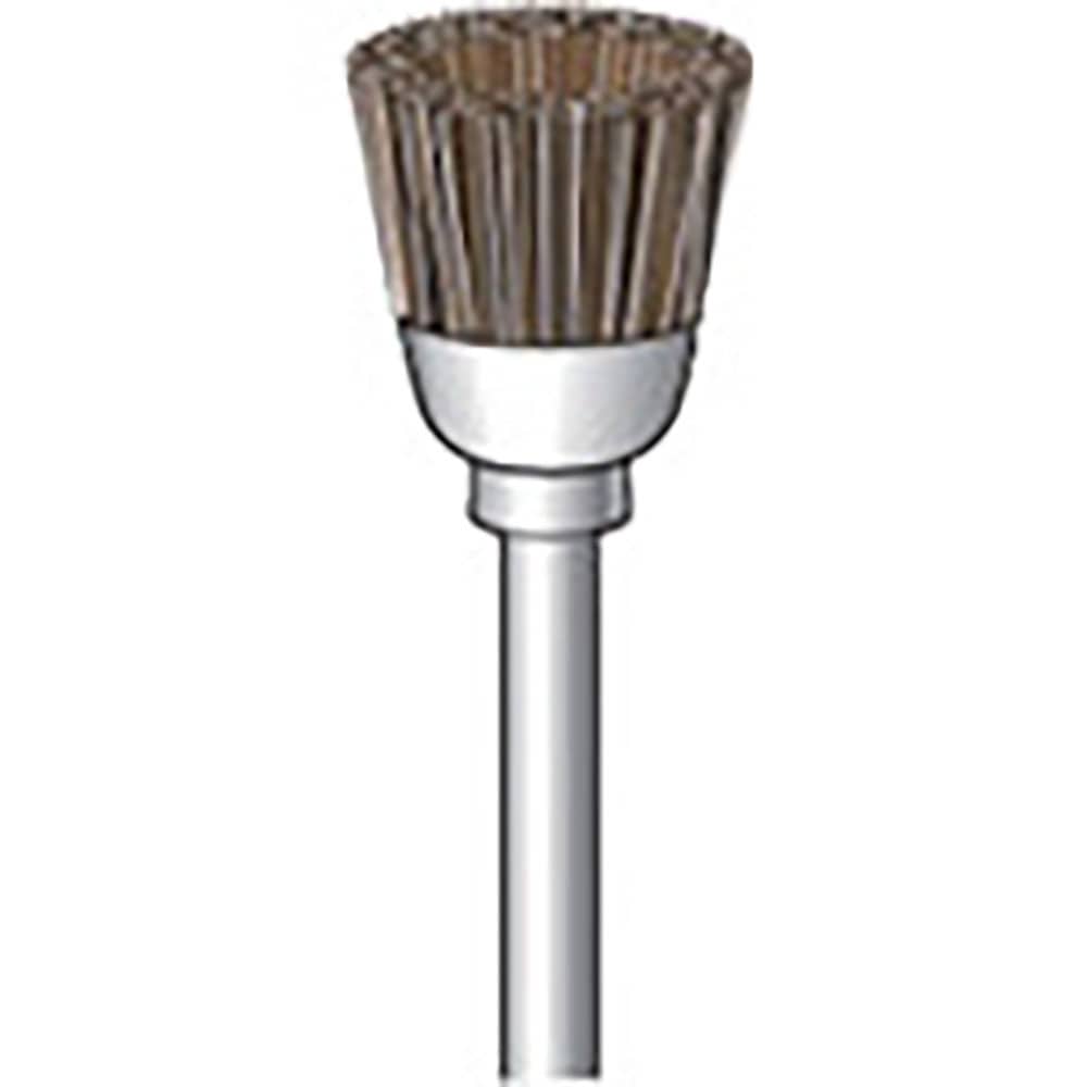 ナカニシ　毛ブラシ　ミディアムソフト　馬毛　１０本入　カップ型　φ１３×８×軸φ３　５０２７５＿