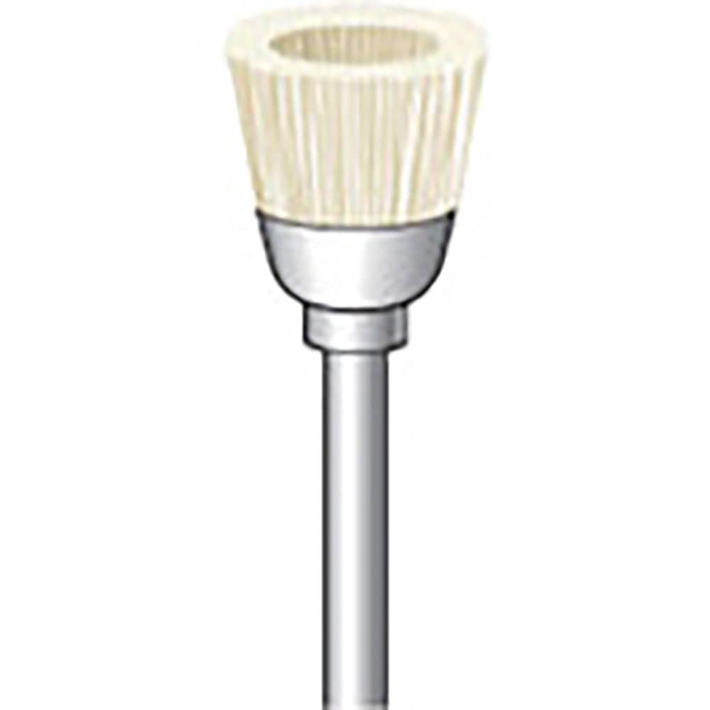 ナカニシ　毛ブラシ　ソフト　山羊毛　１０本入　カップ型　φ１３×８×軸φ３　５０２８５＿