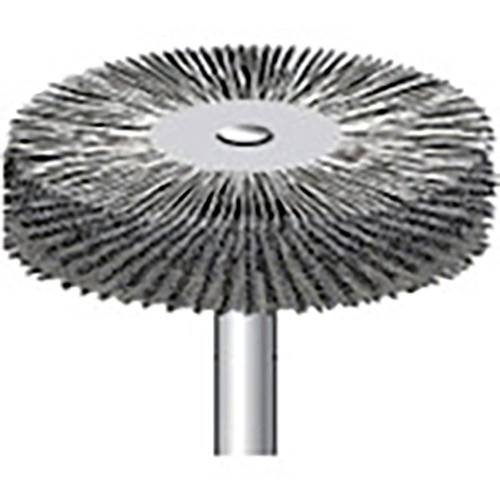 ナカニシ　硬鋼ワイヤーブラシ　５本入　ホイール型　φ２５×５×軸φ３　線φ０．１５　５０４４６＿