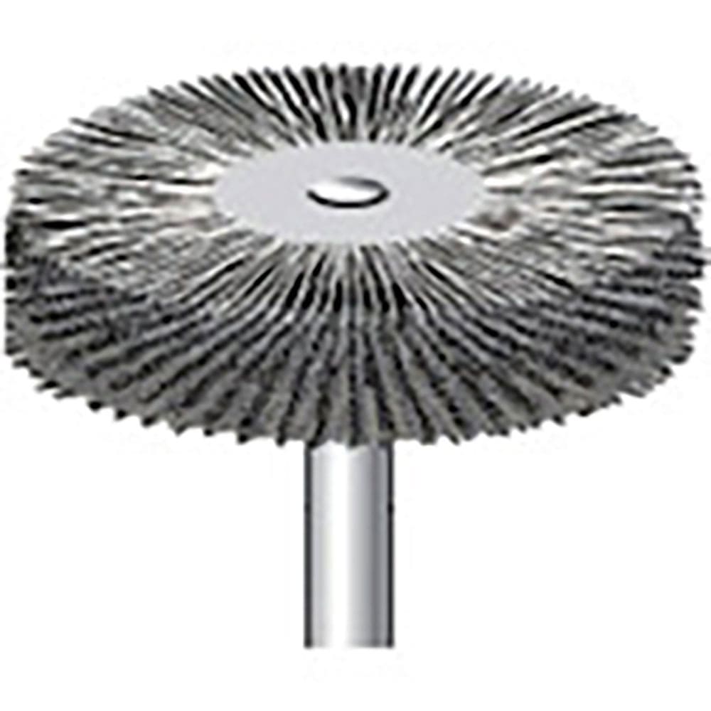 ナカニシ　硬鋼ワイヤーブラシ特厚　５本入　ホイール型　φ２５×６×軸φ３　線φ０．１５　５０４４７＿