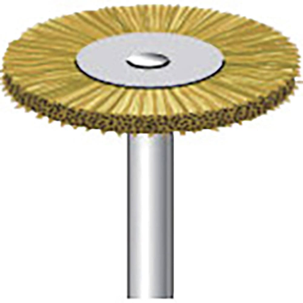 ナカニシ　真鍮ワイヤーブラシ　１０本入　ホイール型　φ２０×１．５×軸φ３　線φ０．１　５０４６３＿