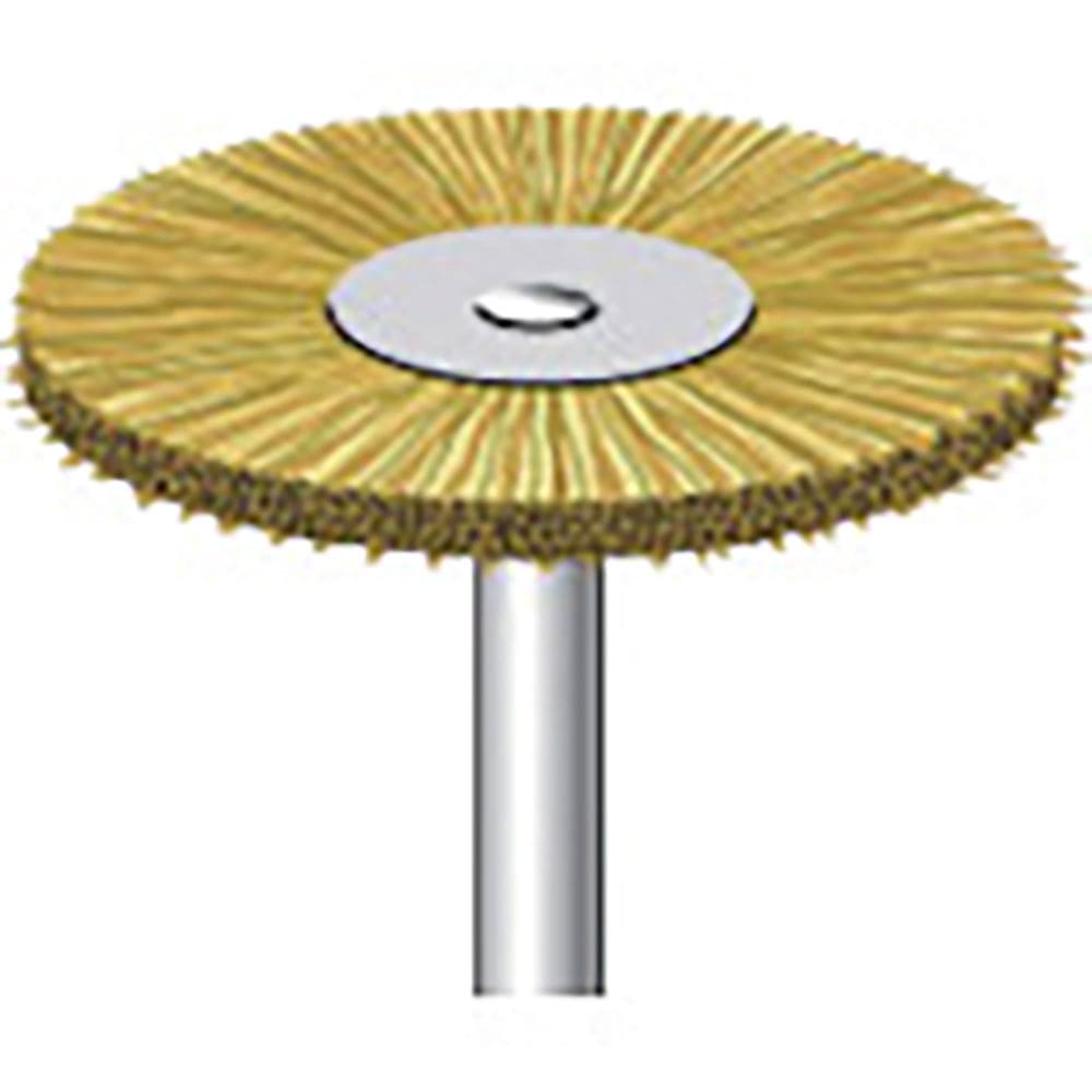 ナカニシ　真鍮ワイヤーブラシ　１０本入　ホイール型　φ２５×１．５×軸φ３　線φ０．１　５０４６５＿