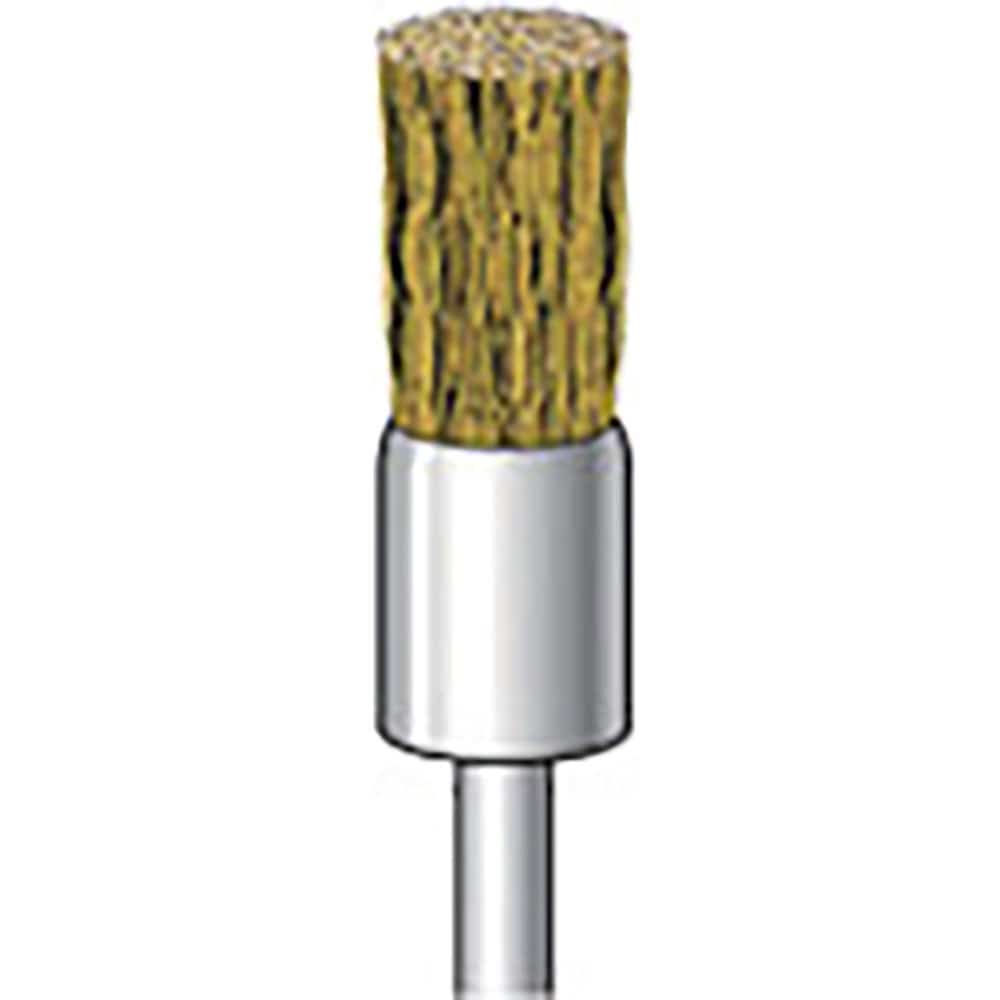 ナカニシ　真鍮ワイヤーブラシ　１０本入　エンド型　φ８×１２×軸φ３　線φ０．１　５０５６６＿