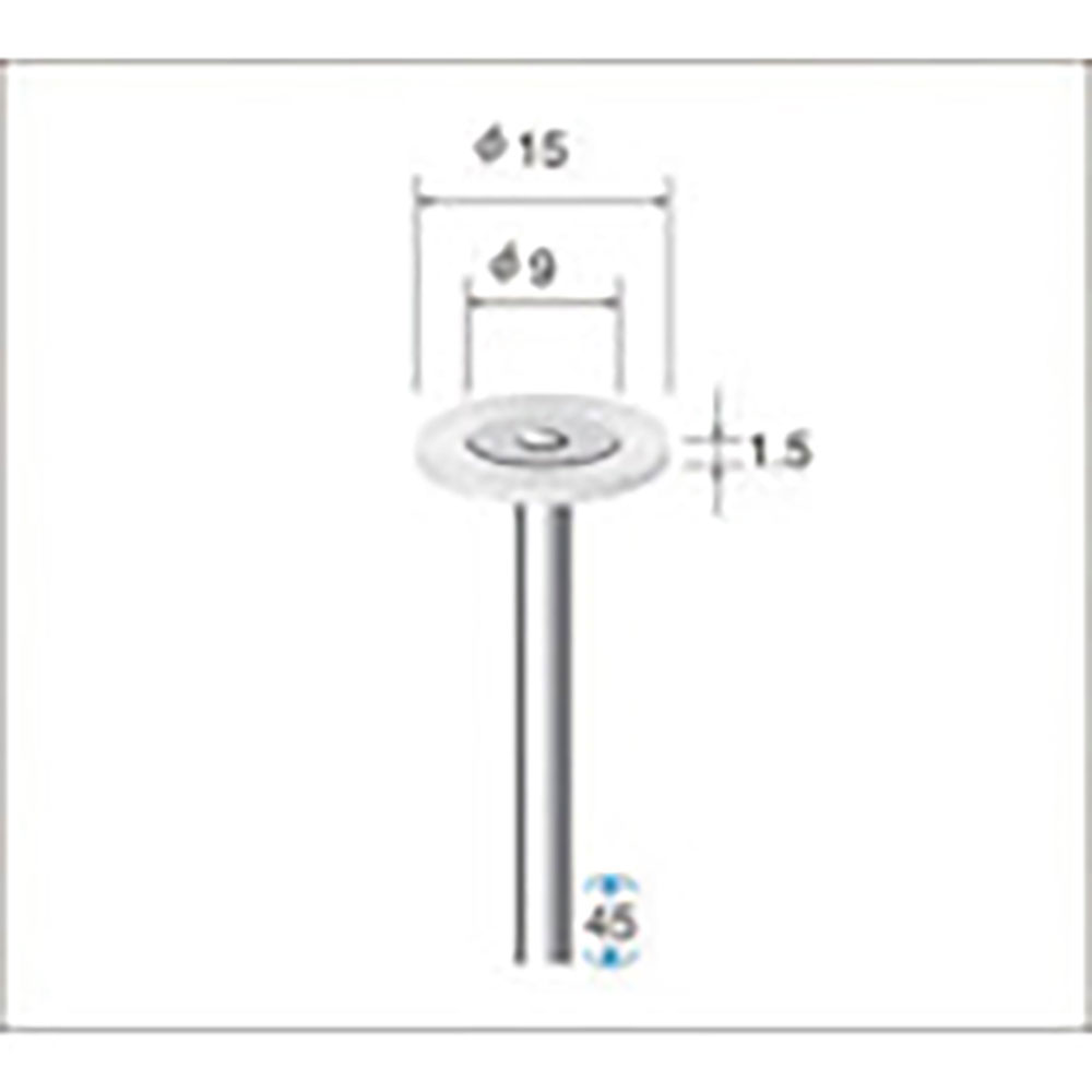 ナカニシ　ナイロンブラシ　１０本入　ホイール型　φ１５×１．５×軸φ３　線φ０．２　５０７２１＿