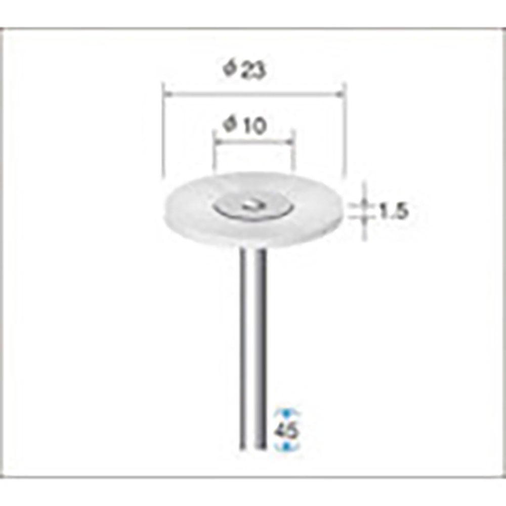 ナカニシ　ナイロンブラシ　１０本入　ホイール型　φ２３×１．５×軸φ３　線φ０．２　５０７２２＿