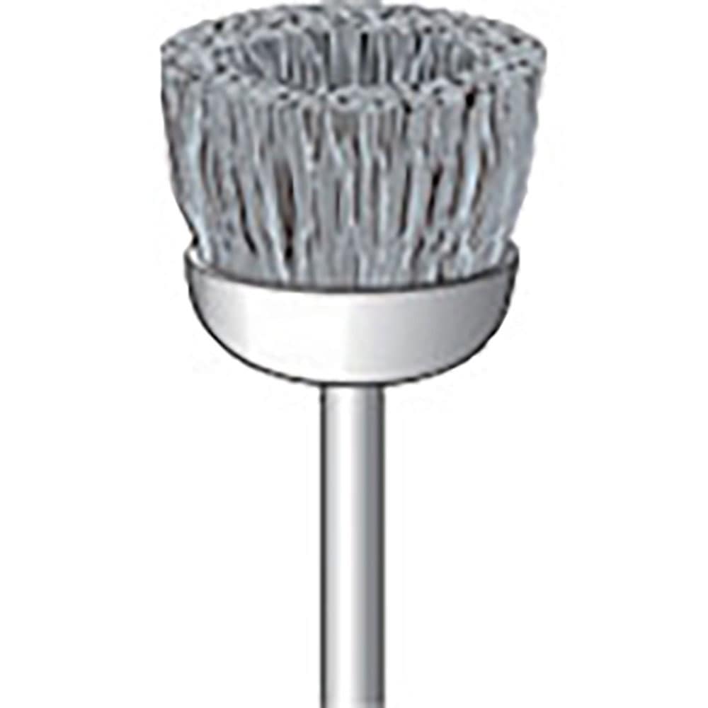 ナカニシ　砥粒入りナイロンブラシ　５本入　カップ型　φ２０×１０×軸φ３　線φ０．５５　＃２４０　＿