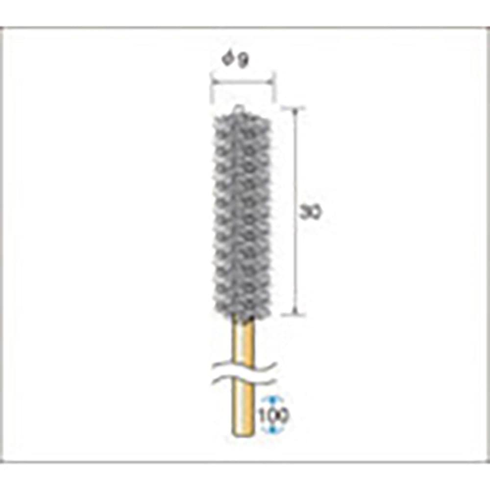 ナカニシ　インサイドブラシ　ステンレス　φ９×３０×軸φ３　線φ０．１　５１６２７＿