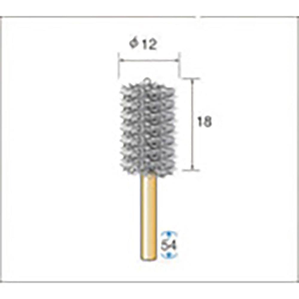 ナカニシ　インサイドブラシ　ステンレス　φ１２×１８×軸φ３　線φ０．１５　５１６３９＿