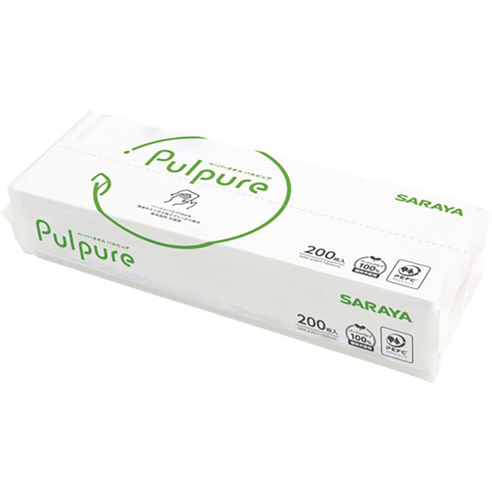 サラヤ　ペーパータオルパルピュア２００枚入り×４９袋　５１８６４＿