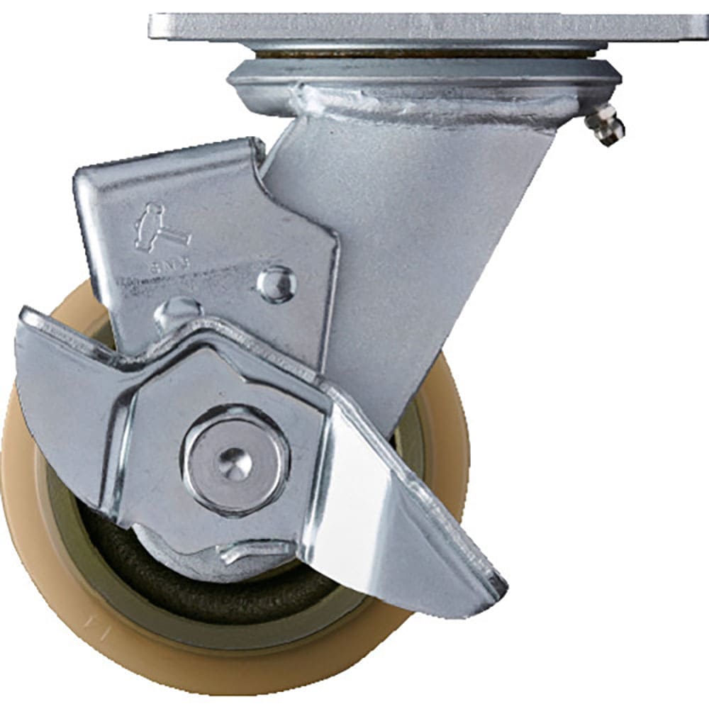 ハンマー　重荷重用旋回式ウレタン車輪（イモノホイール・ラジアルボールベアリング）１００ｍｍ　ＳＰ付＿