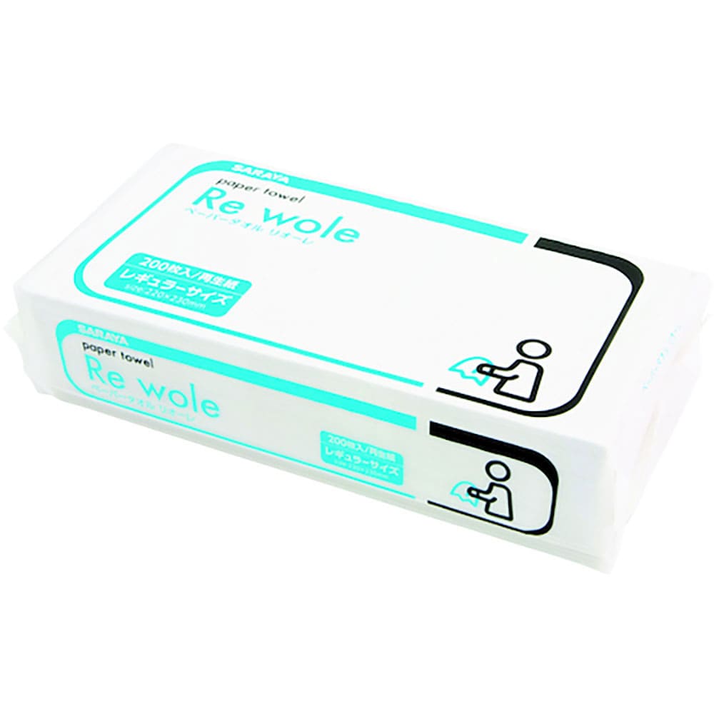 サラヤ　ペーパータオル　リオーレ　レギュラー　２００枚入りＸ３０袋　５２０９６＿