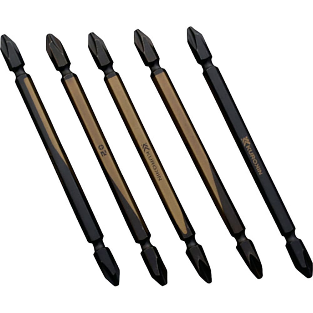 フジ矢　両頭ビット（黒金・５本組）＋２×１１０ｍｍ　５２１５－１１０－ＢＧ＿