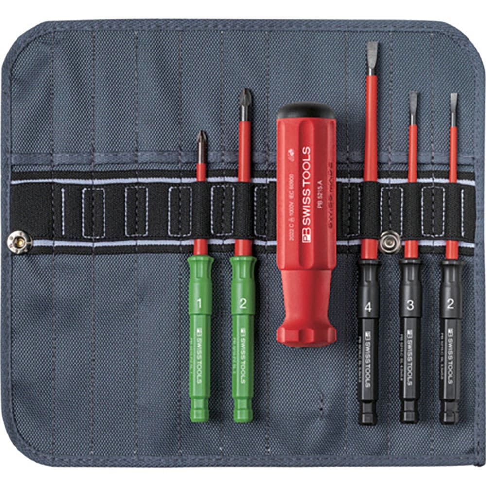 ＰＢスイスツールズ　差替式絶縁ドライバーセット　５本組　ロールバック入り　５２１５ＳＵ＿