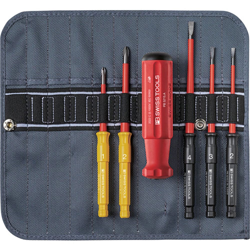 ＰＢスイスツールズ　差替式絶縁ドライバーセット　５本組　ロールバック入り　５２１６ＳＵ＿