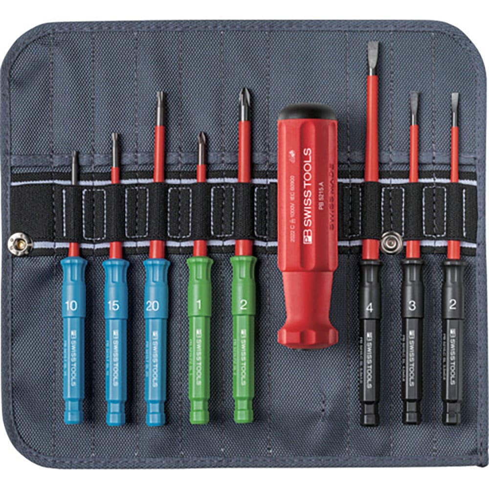 ＰＢスイスツールズ　差替式絶縁ドライバーセット　８本組　ロールバック入り　５２１８ＳＵ＿