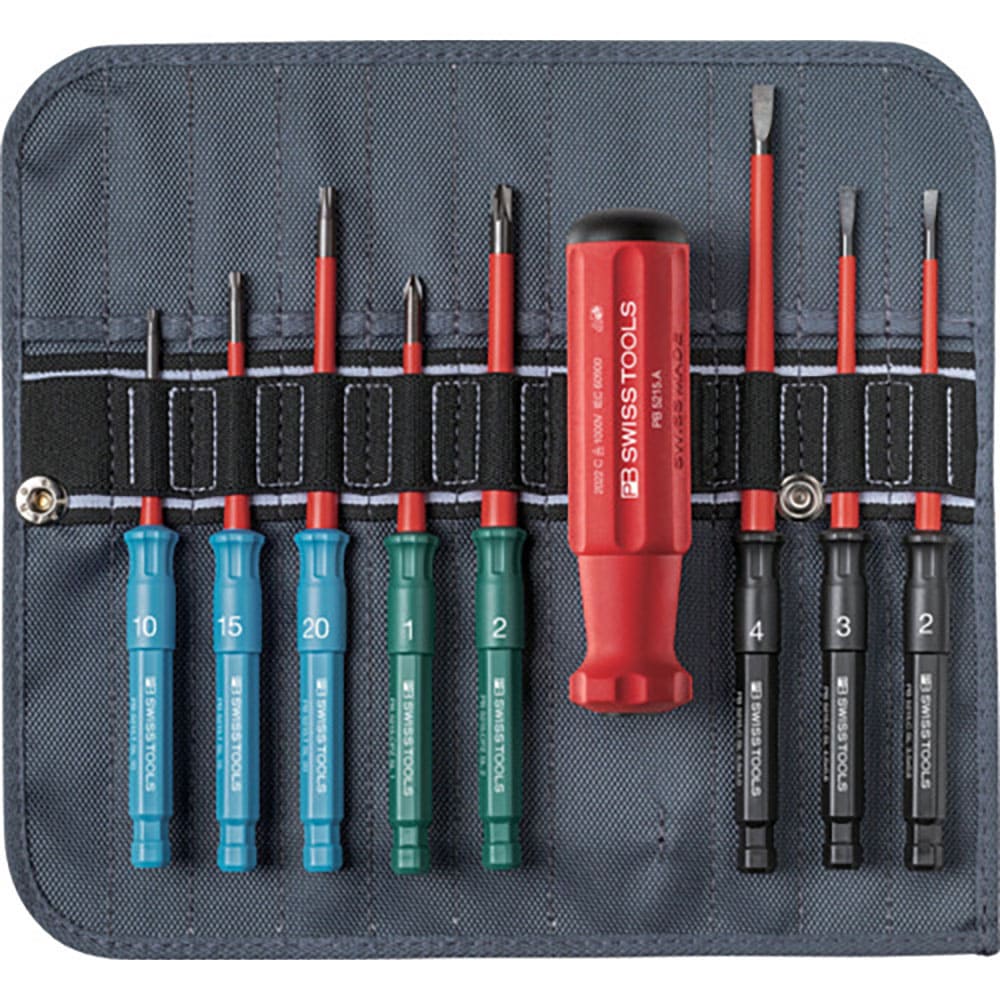 ＰＢスイスツールズ　差替式絶縁ドライバーセット　８本組　ロールバック入り　５２１９ＳＵ＿