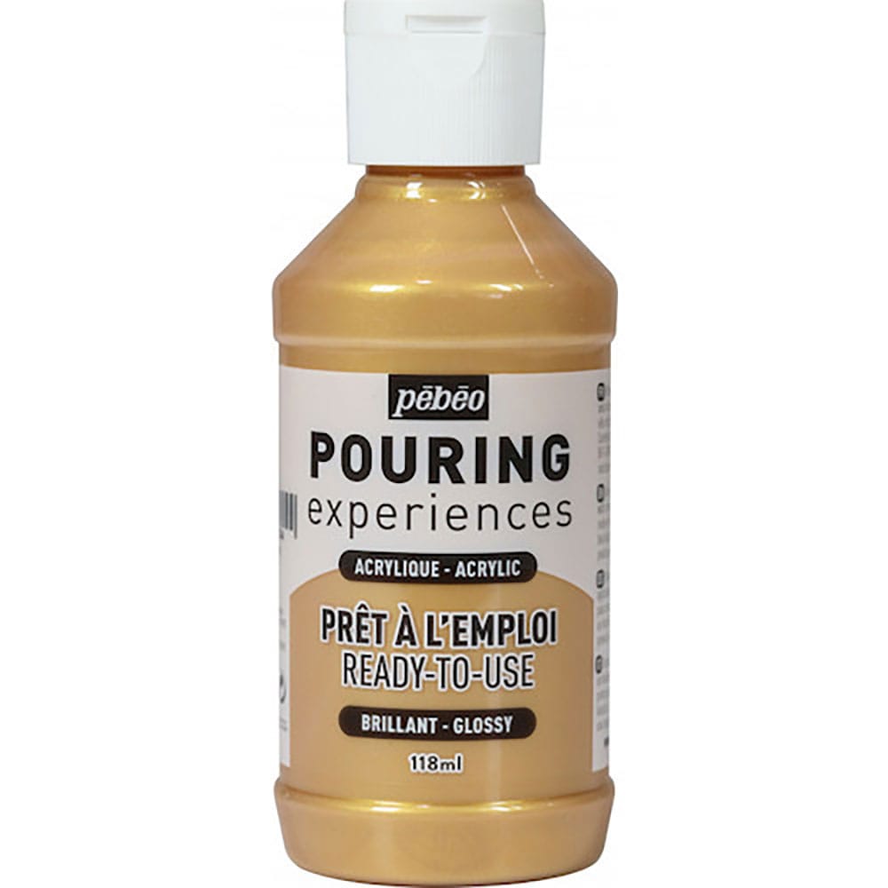 Ｐｅｂｅｏ　ポーリングメディウム入り　アクリル絵具１１８ｍｌ　２４　メタリックゴールド　５２４６２＿