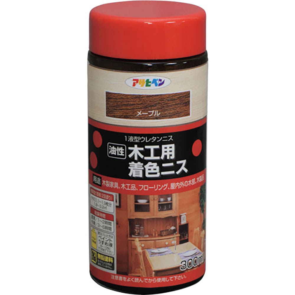 アサヒペン　木工用着色ニス　３００ＭＬ　メープル　５２６０９０＿