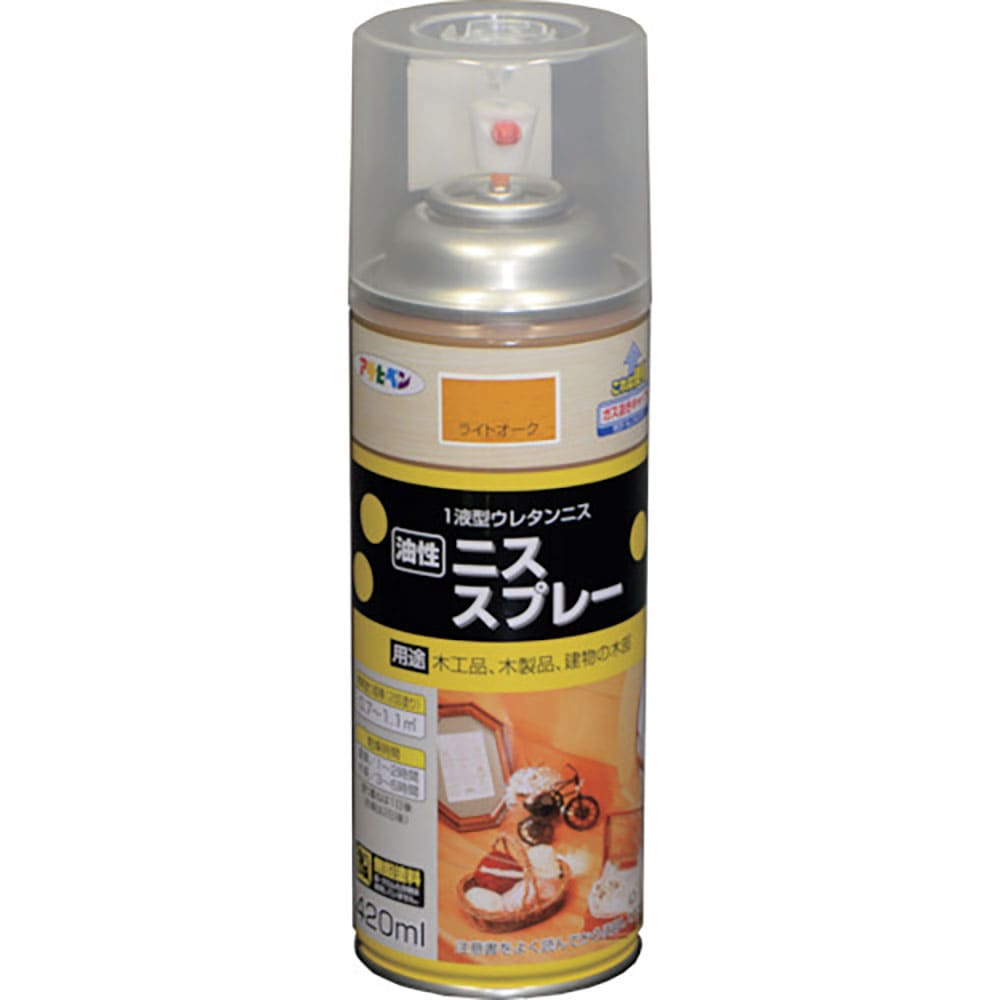 アサヒペン　ニススプレー　４２０ＭＬ　ライトオーク　５２８０２５＿