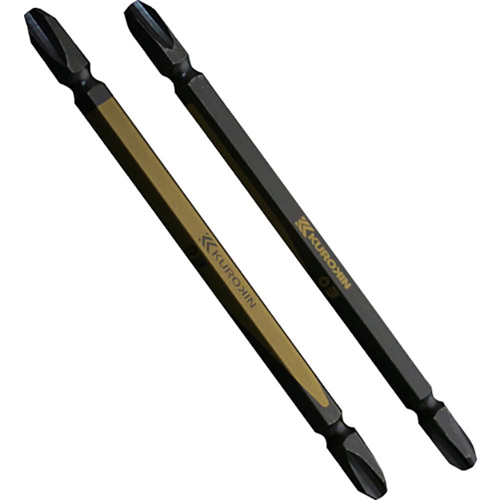 フジ矢　両頭ビット（黒金・２本組）＋３×１１０ｍｍ　５３０２－１１０－ＢＧ＿