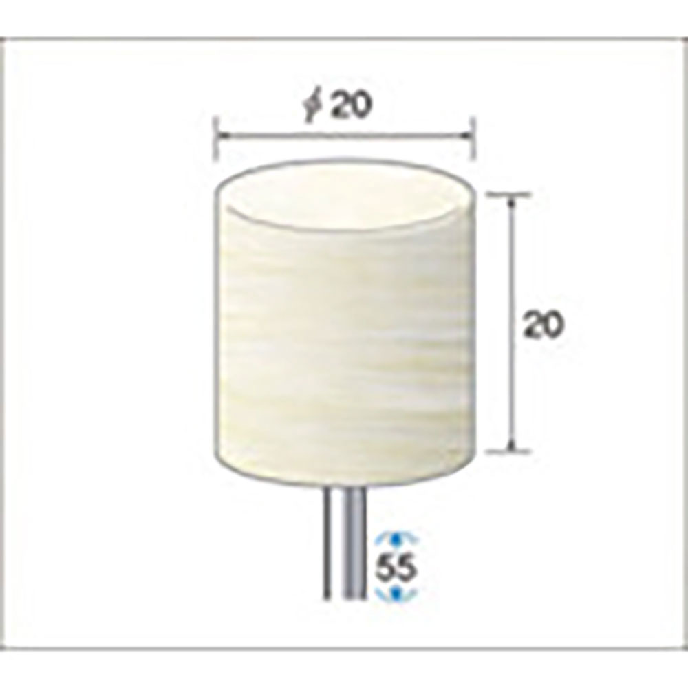 ナカニシ　フェルトバフハードタイプ　（１Ｐｋ（袋）＝１０本入）　外径２０ｍｍ　５３３２１＿