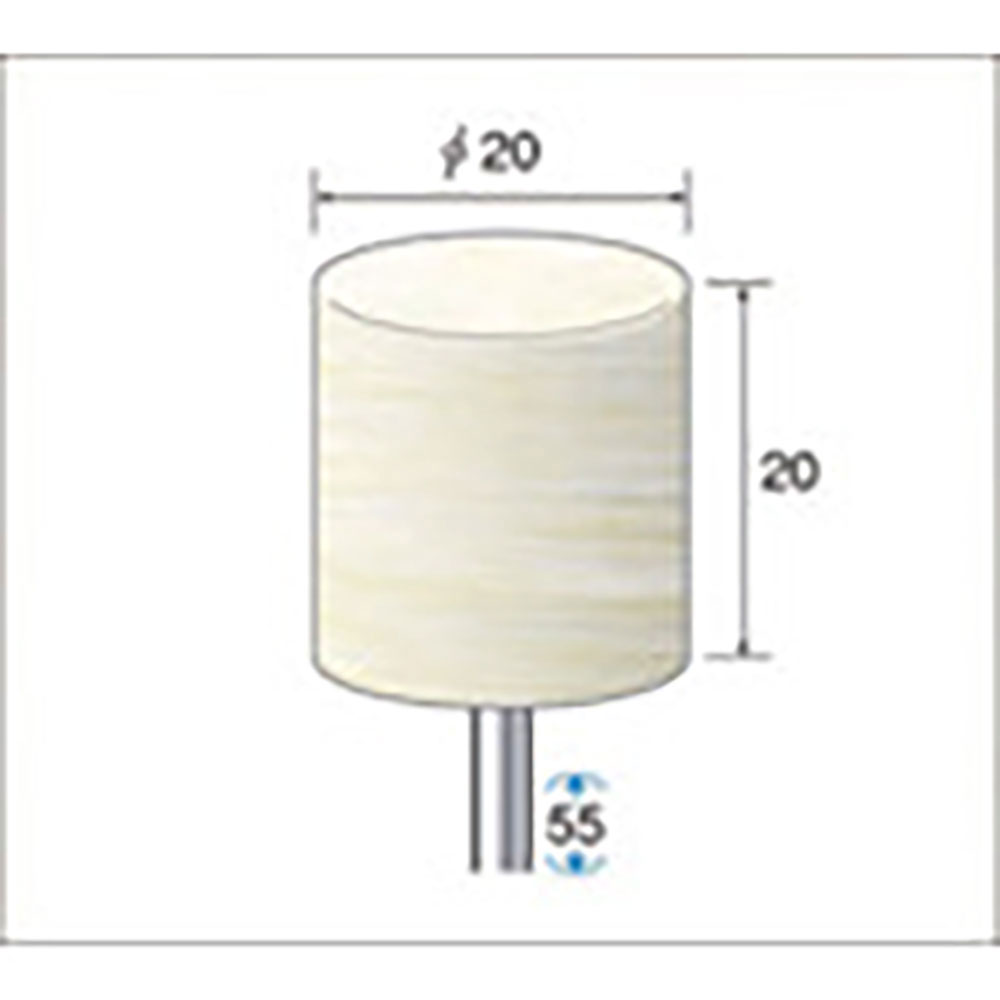 ナカニシ　フェルトバフソフトタイプ（１Ｐｋ（袋）＝１０本）円筒（ソフト）外径２０ｍｍ　５３３４１＿