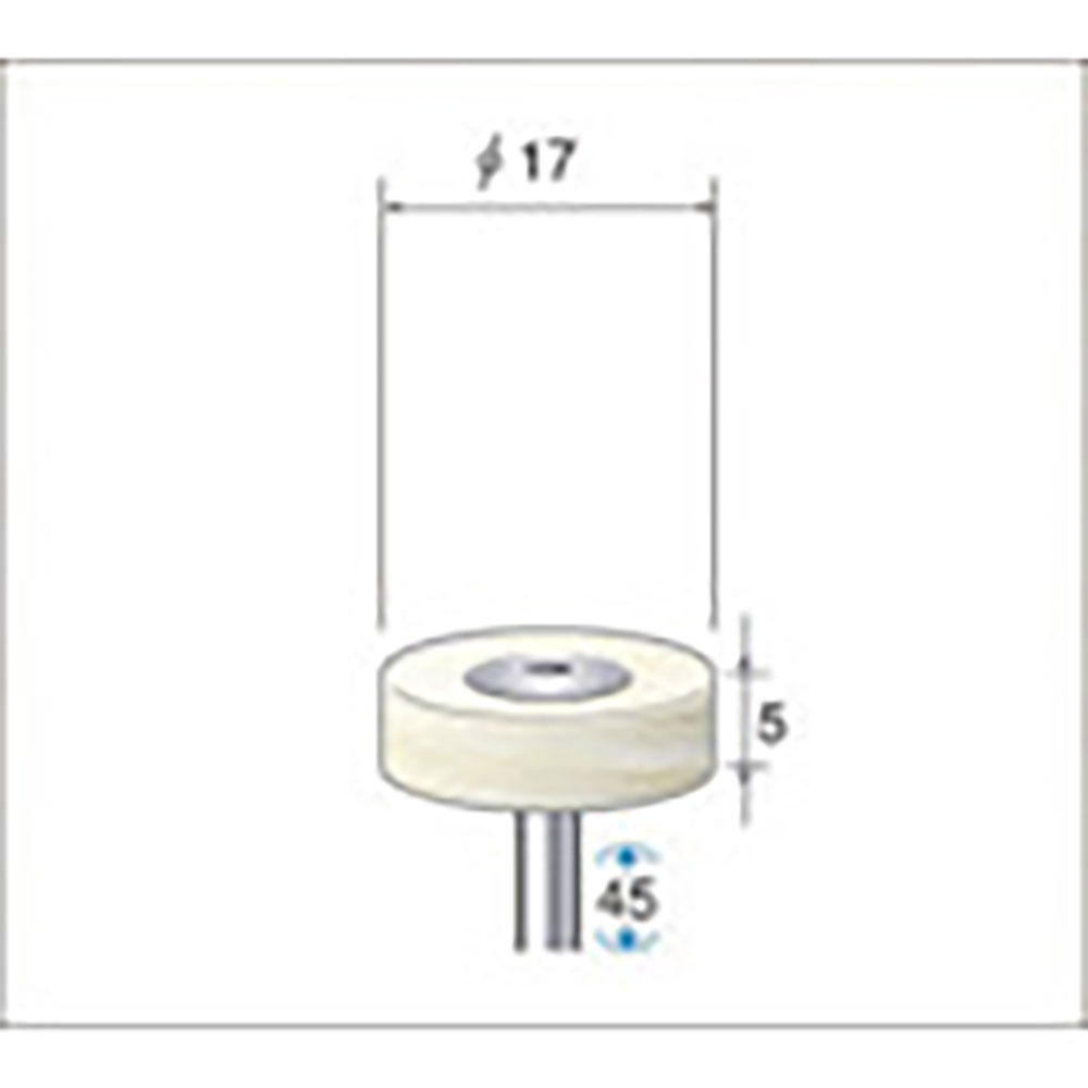 ナカニシ　フェルトバフハードタイプ　（１Ｐｋ（袋）＝１０本入）　外径１７ｍｍ　５３３５６＿