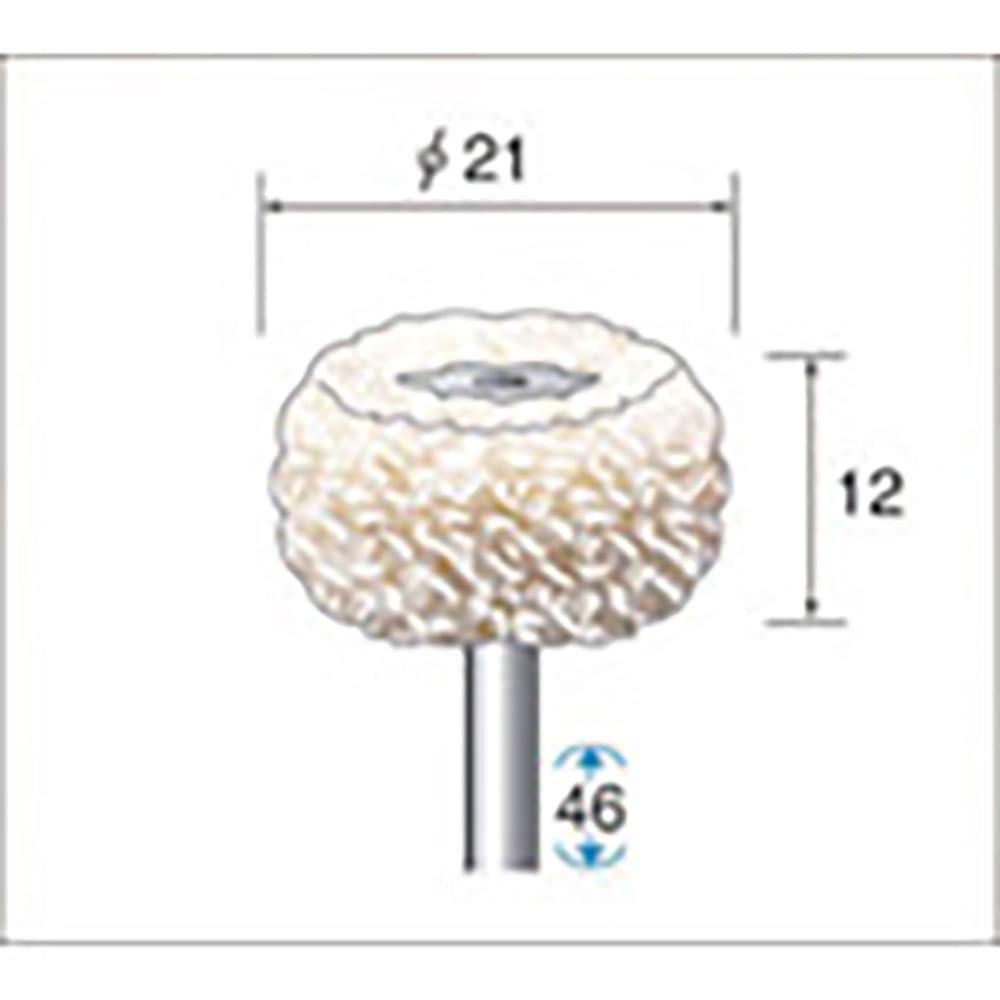 ナカニシ　綿糸バフ　１０本入　φ２１×１２×軸φ３　５３７１６＿