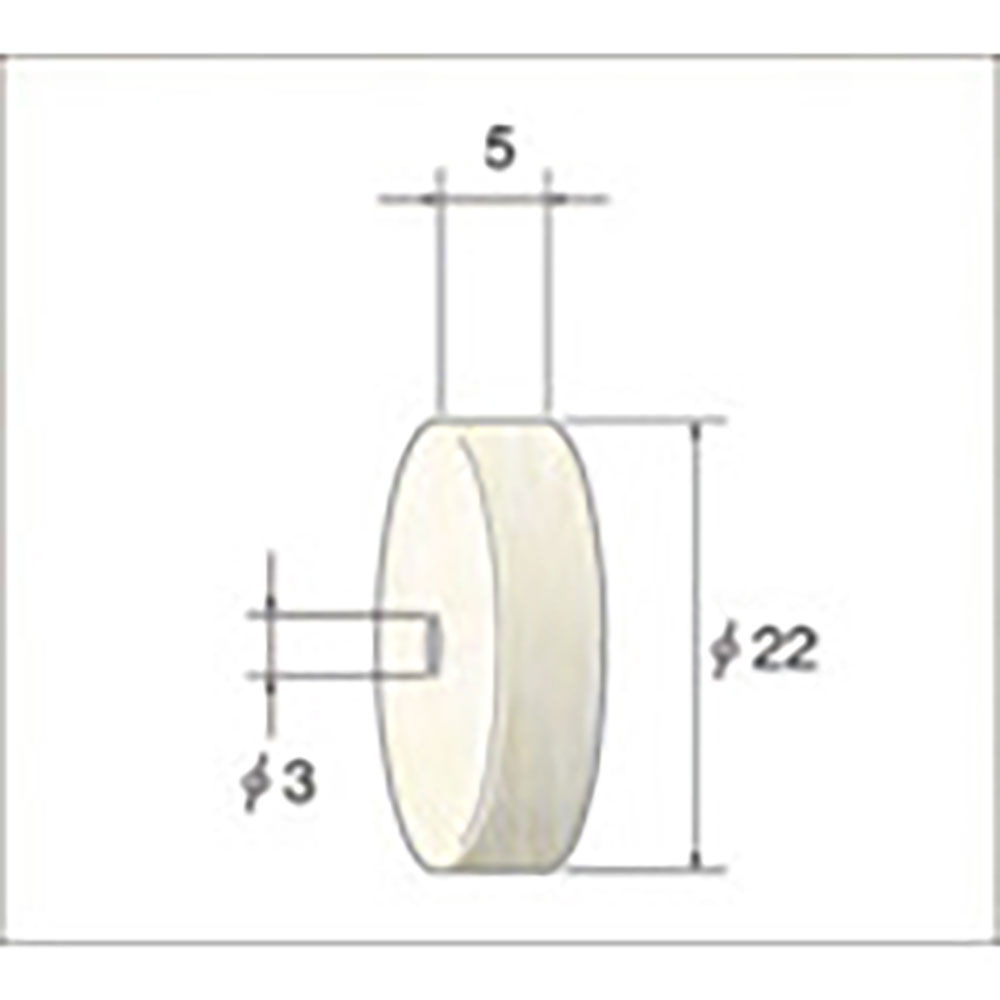 ナカニシ　ホイール型フェルトバフ　１０個入　ソフト　φ２２×５×穴φ３　５３９１７＿